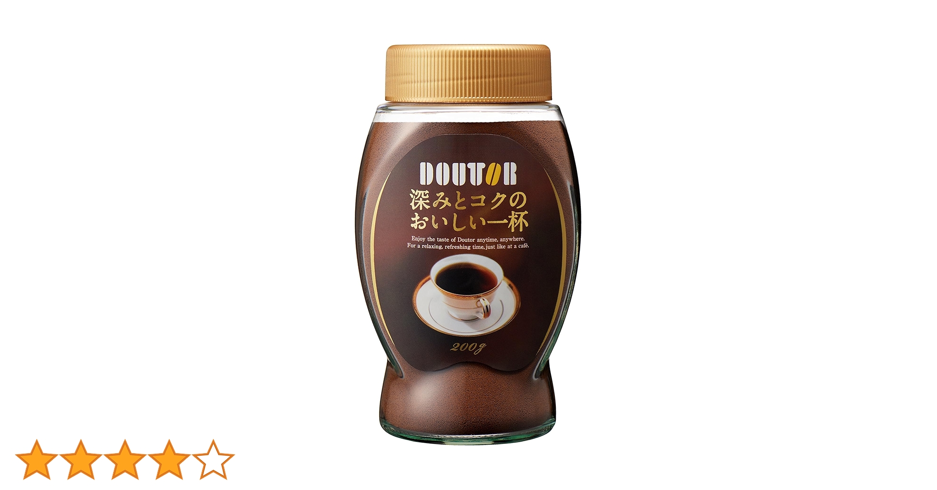 ドトール　DOUTOR 深みとコクのおいしい一杯　200g 12本 Amazon.co.jp: ドトールコーヒー インスタントコーヒー 深みと